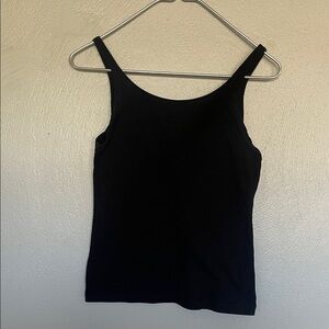 H&M Basics Black Square Neck Tank Top Women’s Small Minimalist Essential